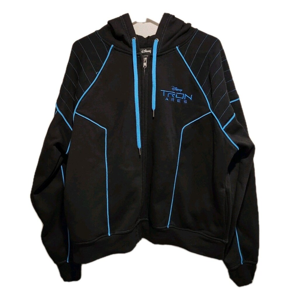 Her Universe Disney Tron: Ares Blue Crop Plus Size Zip-up Hoodie Size 2X